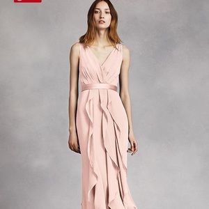 Vera Wang petal pink bridesmaid dress